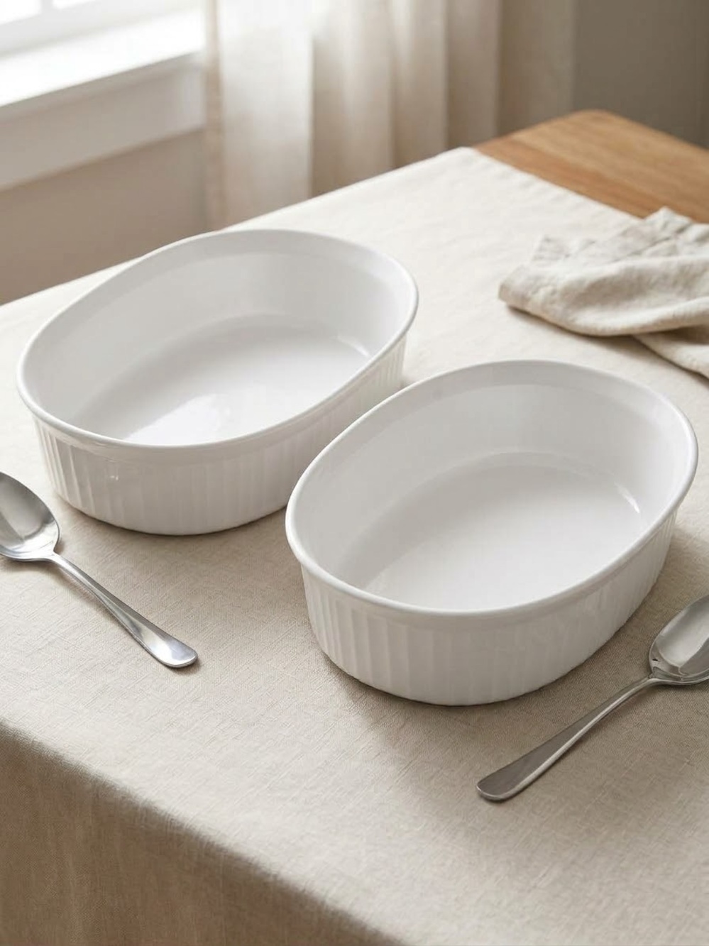 One Vintage Corning Ware French White F-2-B 2.8L (3 Quart) Casserole Dish USA